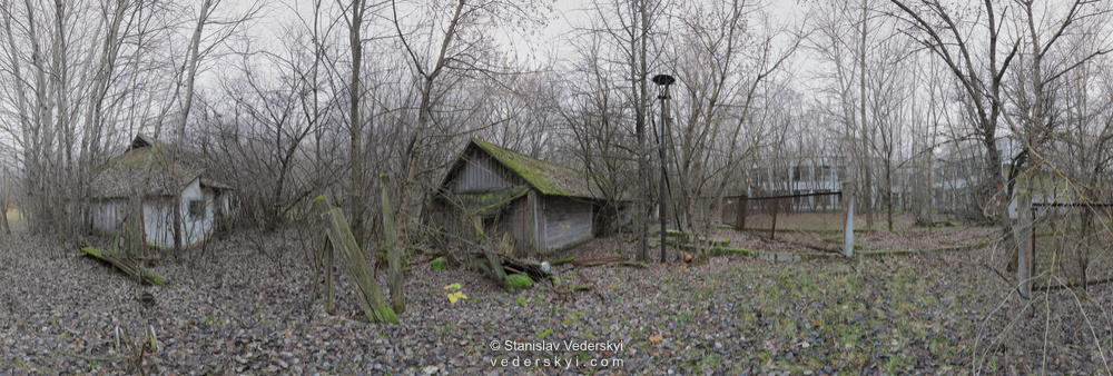 3-Pripyat-Village-1-1000-Chernobyl zone Panorama showing remains of village at the border of Pripyat town in Chernobyl exclusion zone